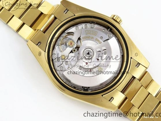 1224 Day Date 40 YG JDF 904L Steel White Stick Dial on President Bracelet VR3255 V3 (Gain Weight) Colorful 1373